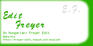 edit freyer business card